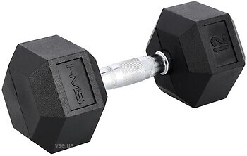 Фото HMS Гантель гумова Hex Pro 12 кг