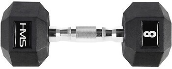 Фото HMS Гантель гумова Hex Pro 8 кг
