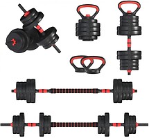 Фото Fit-On Гантели с функцией штанги 6 в 1 23 кг (2030-0023)
