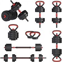 Фото Fit-On Гантели с функцией штанги 6 в 1 28 кг (2030-0028)