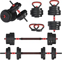 Фото Fit-On Гантели с функцией штанги 6 в 1 33 кг (2030-0033)