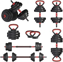 Фото Fit-On Гантели с функцией штанги 6 в 1 38 кг (2030-0038)