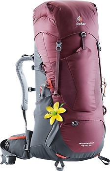 Фото Deuter Aircontact Lite 45+10 SL red/grey (maron/graphite)