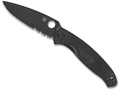 Фото Spyderco Resilience Lightweight Black Blade CombinationEdge (C142PSBBK)