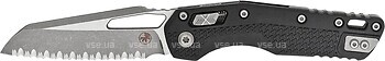 Фото Microtech MSI S/E Tri-Grip Injection Molded Serrated Black (210T-12APPMBK)