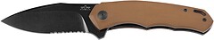 Фото Cimmerian C1 N690 Black Blade Half Serrated Brown