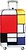 Фото Loqi Piet Mondrian Composition Medium (1921)