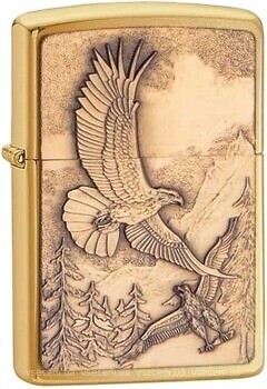 Фото Zippo 204B Brushed Brass Where Eagles Dare (20854)