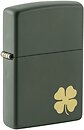 Фото Zippo 221 Green Matte Four Leaf Clover Design (49796)