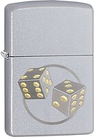 Фото Zippo 205 Satin Chrome Dice (29412)