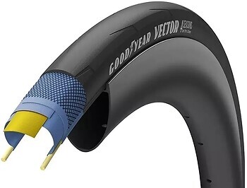 Фото GoodYear Vector 4Seasons 700x28C (28-622) Tubeless Complete Black
