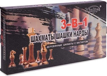 Фото ChessTour Шахи, шашки, нарди 3в1 (W7704H)
