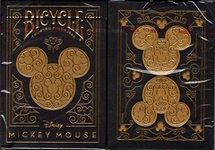 Фото USPCC Bicycle Disney Mickey Mouse Inspired Black and Gold