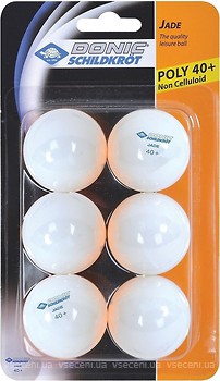 Фото Donic Набір м'ячів Jade Ball 40+ White 6 шт. (618371)