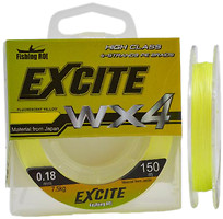 Фото Fishing ROI Excite WX4 Fluorescent Yellow (0.12mm 150m 3.5kg)