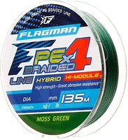 Фото Flagman PE Hybrid F4 135m Moss Green (0.1mm 135m 4.6kg)