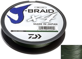 Фото Daiwa J-Braid X4 Dark Green (0.15mm 270m 6.9kg)