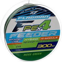 Фото Flagman PE Hybrid F4 Feeder 300m Moss Green (0.14mm 300m 7.7kg)