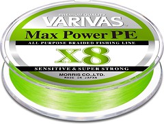 Фото Varivas Max Power PE X8 Lime Green (0.185mm 200m 10.9kg)