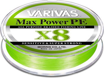 Фото Varivas Max Power PE X8 Lime Green (0.185mm 150m 10.9kg)