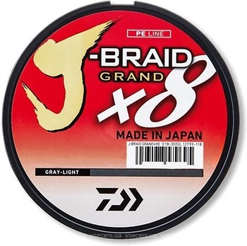 Фото Daiwa J-Braid Grand X8 Light Grey (0.16mm 135m 10kg)