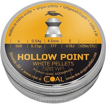 Фото Coal Hollow Point 4.5 мм, 0.54 г, 500 шт (500WPH45)