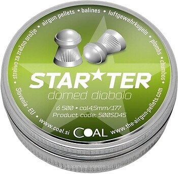 Фото Coal Starter Domed Diabolo 4.5 мм, 0.52 г, 500 шт (500SD45)