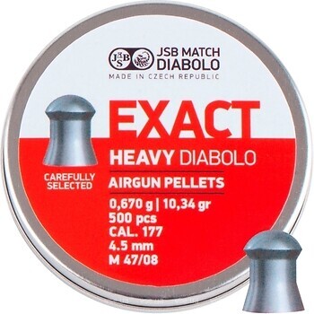 Фото JSB Diabolo Exact Heavy 4.52 мм, 0.67 г, 500 шт