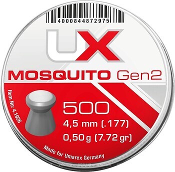 Фото Umarex Mosquito Gen2 4.5 мм, 0.5 г, 500 шт (4.1926)