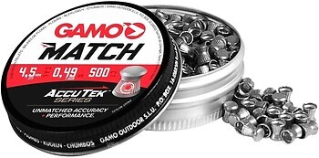 Фото Gamo Match AccuTek 4.5 мм, 0.49 г, 500 шт (6320034-AK)
