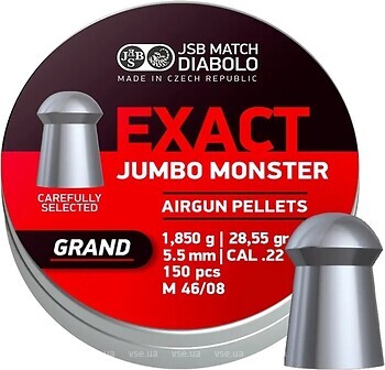 Фото JSB Exact Jumbo Monster Grand 5.5 мм, 1.85 г, 150 шт (546488-150)
