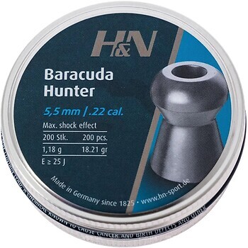 Фото H&N Baracuda Hunter 5.5 мм, 1.18 г, 200 шт (92175500003)