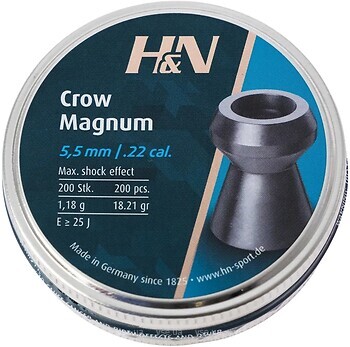 Фото H&N Crow Magnum 5.5 мм, 1.18 г, 200 шт (92225500003)