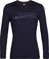 Фото Icebreaker Merino 200 Oasis LS Crewe Ski Stripes Men's Midnight Navy (0A56HU)