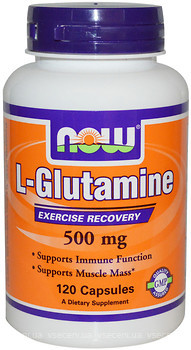 Фото Now Foods L-Glutamine 500 mg 120 капсул