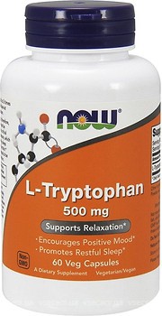 Фото Now Foods L-Tryptophan 500 mg 60 капсул
