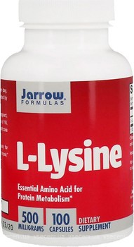 Фото Jarrow Formulas L-Lysine 500 mg 100 капсул