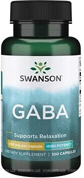 Фото Swanson GABA 500 mg 100 капсул