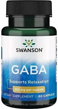 Фото Swanson GABA 250 mg 60 капсул
