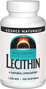 Фото Source Naturals Lecithin 1200 mg 100 капсул