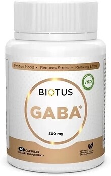 Фото Biotus GABA 500 mg 60 капсул