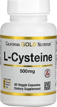 Фото California Gold Nutrition L-Cysteine 500 mg 60 капсул