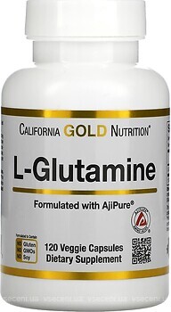 Фото California Gold Nutrition L-Glutamine AjiPure 120 капсул