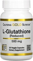 Фото California Gold Nutrition L-Glutathione Reduced 500 mg 30 капсул (CGN01897)
