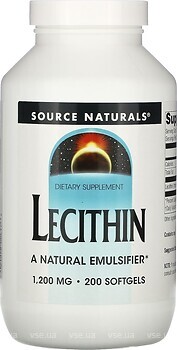 Фото Source Naturals Lecithin 1200 mg 200 капсул
