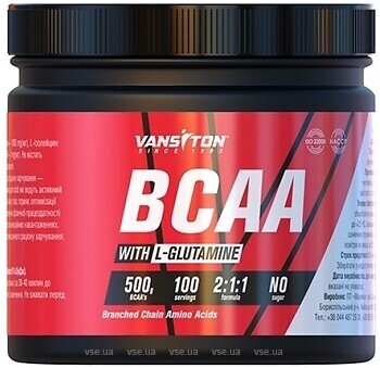 Фото Vansiton BCAA L-Glutamine 500 г