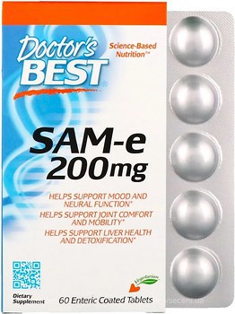 Фото Doctor's Best SAM-e 200 mg 60 таблеток (DRB00206)