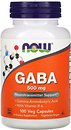 Фото Now Foods GABA 500 mg 100 капсул (00087)