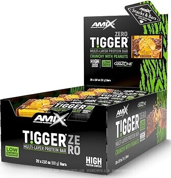 Фото Amix Tigger Zero Multi-Layer Protein Bar 20x60 г