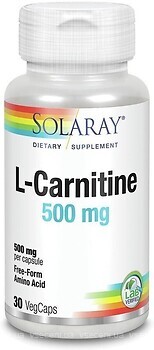 Фото Solaray L-Carnitine 500 mg 30 капсул
